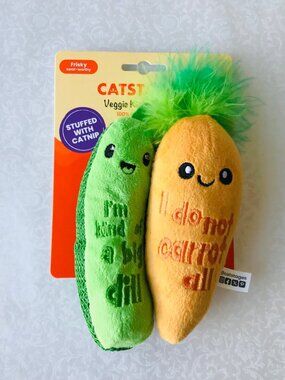 Catstages Veggie Kicker Toy Stuffed with Catnip 2 Pack